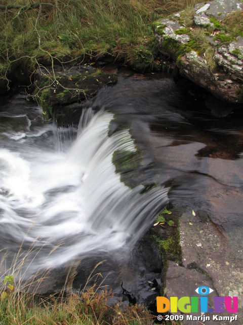 SX10730 Small waterfall in Caerfanell river, Brecon Beacons National Park